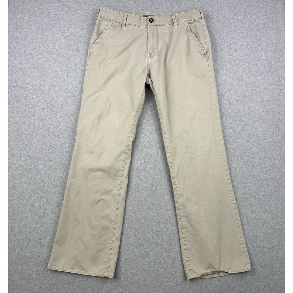 BKE Pants Mens 34x31 Beige Khaki Jake Straight Leg Stretch Casual Chino Buckle‎